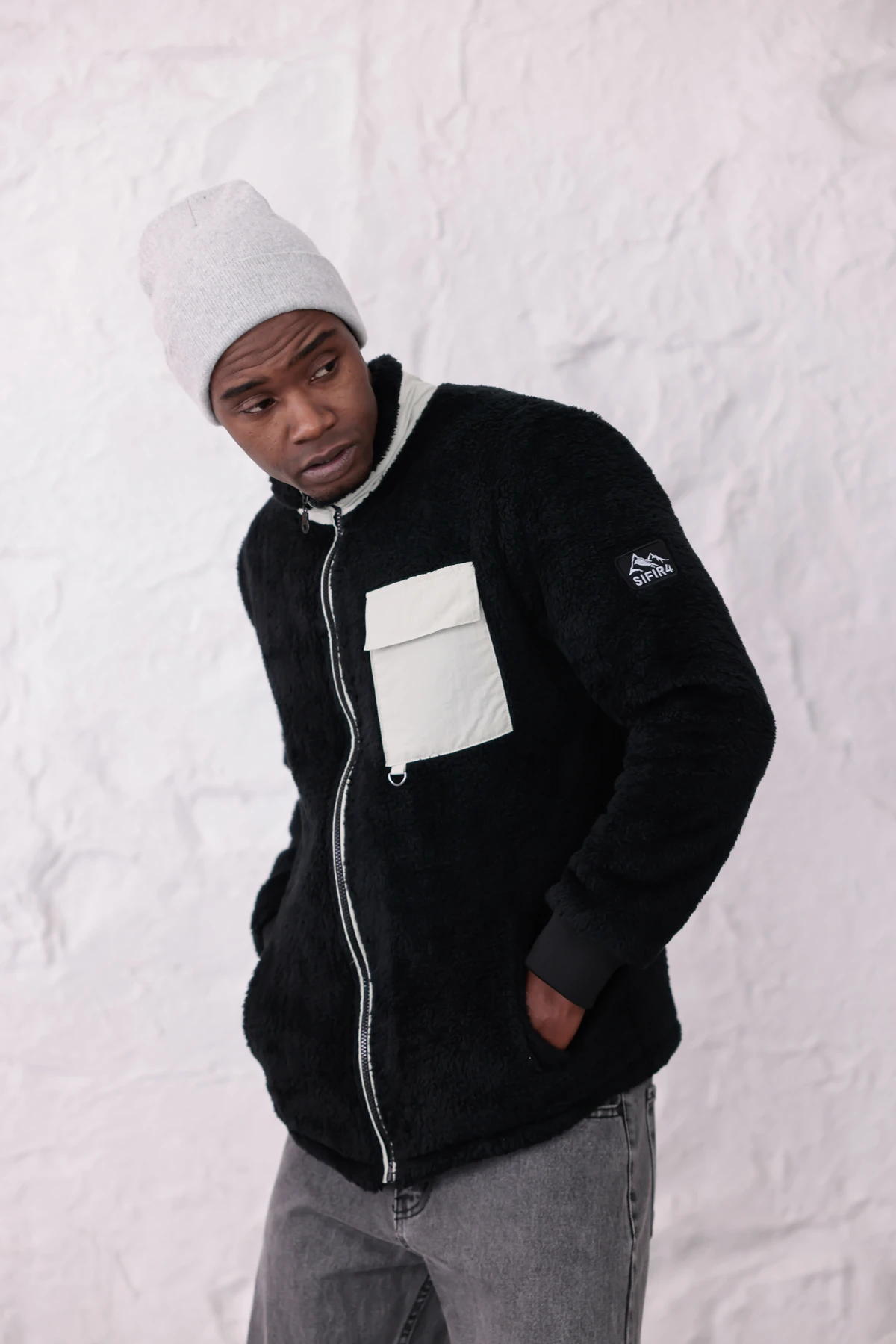 Sıfır4 AlpineSoft Peluş polar unisex siyah