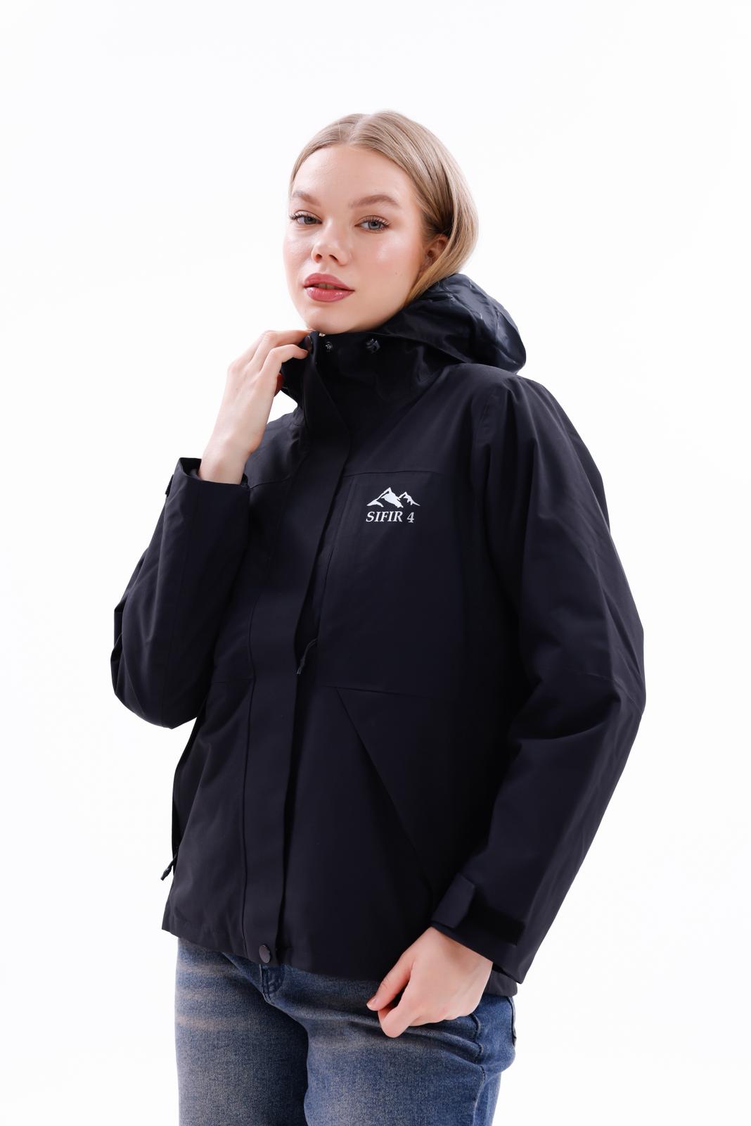 Sıfır4 ArcticPro 3in1 Kadın  Mont Su geçirmez siyah